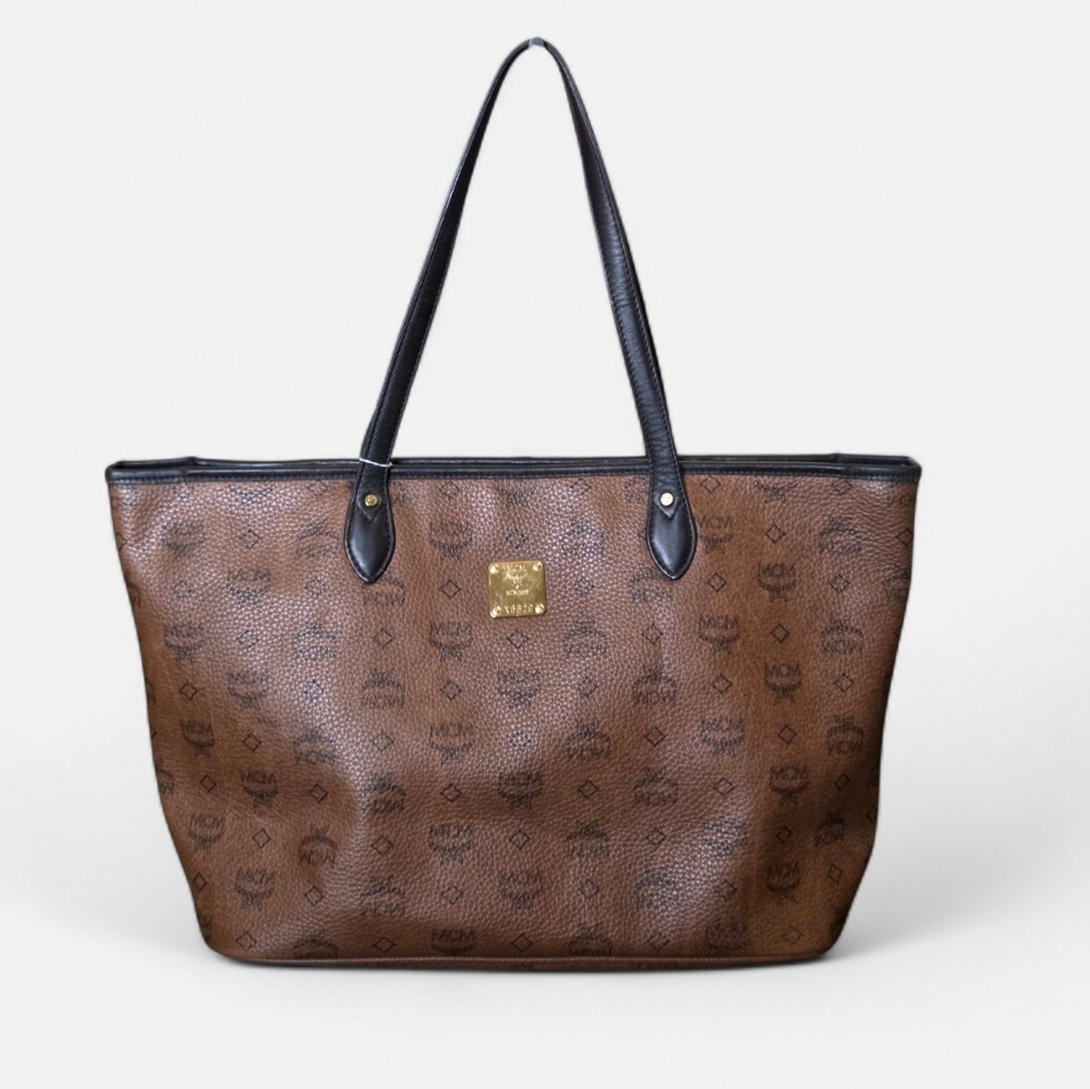MCM Anya medium top zip Visetos Tote